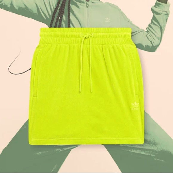 Jeremy Scott x Adidas Neon Green Mini Skirt - Picture 1 of 8